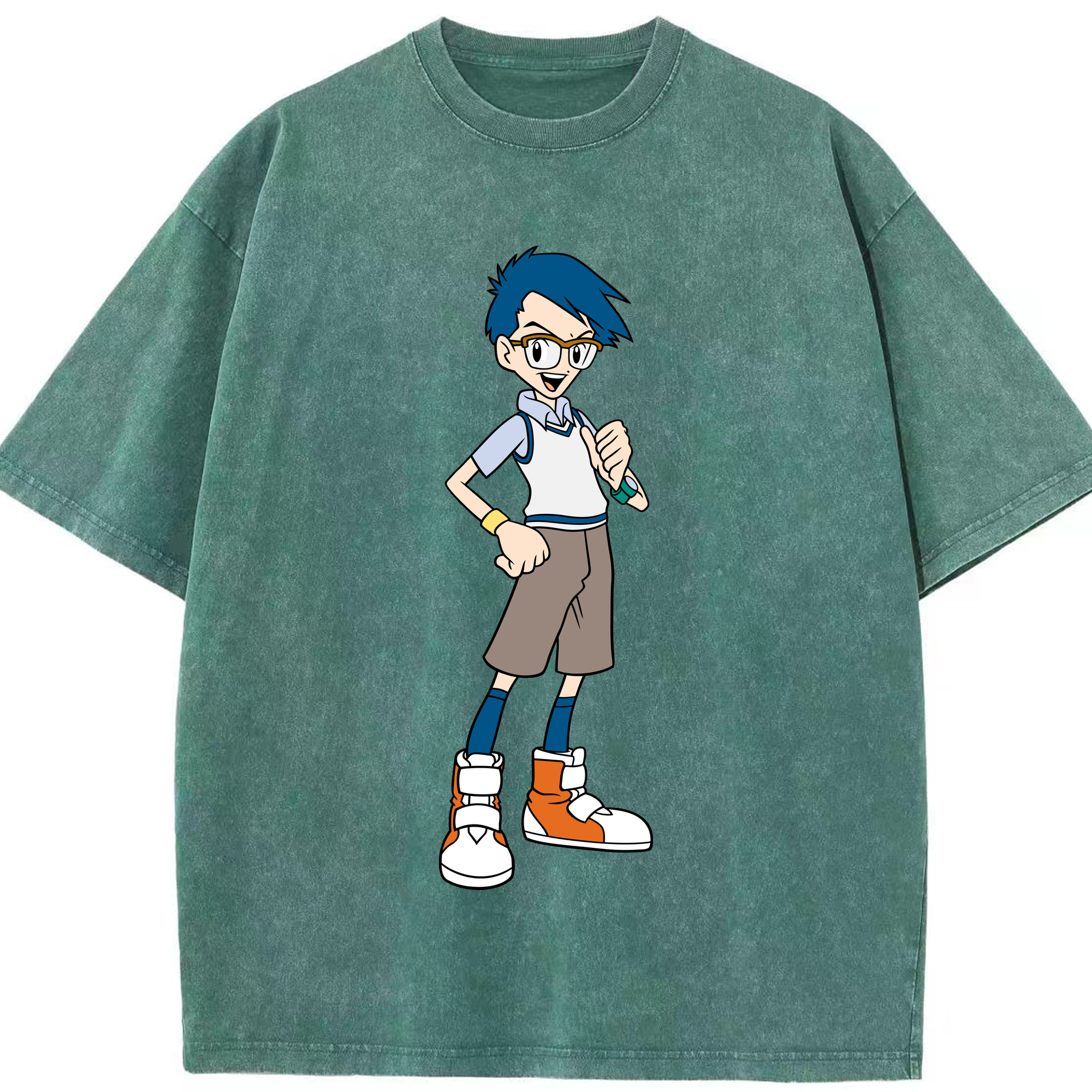 （画像用） Digimon デジタルモンスター/デジモン 綿100% ヴィンテージ風 半袖Tシャツ（フロントプリント）